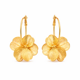 Exaggerated Gold Hollow Earrings
