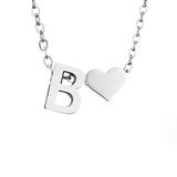 Timeless Initial Necklace with Heart Charm