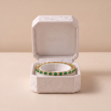 Emerald Trio Tennis Bracelet | Gold