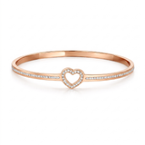 Chic Heart Symbol Charm Bangles