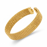 Elegant Braided Mesh Bracelet with Open Design