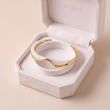 Elegant White Opal Gold Bracelet