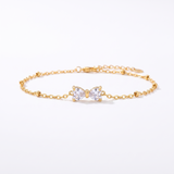 Elegant Sparkling Crystal Charm Bracelet