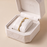 Sophisticated Gold Bracelet with Sparkling Zirconias-repetido